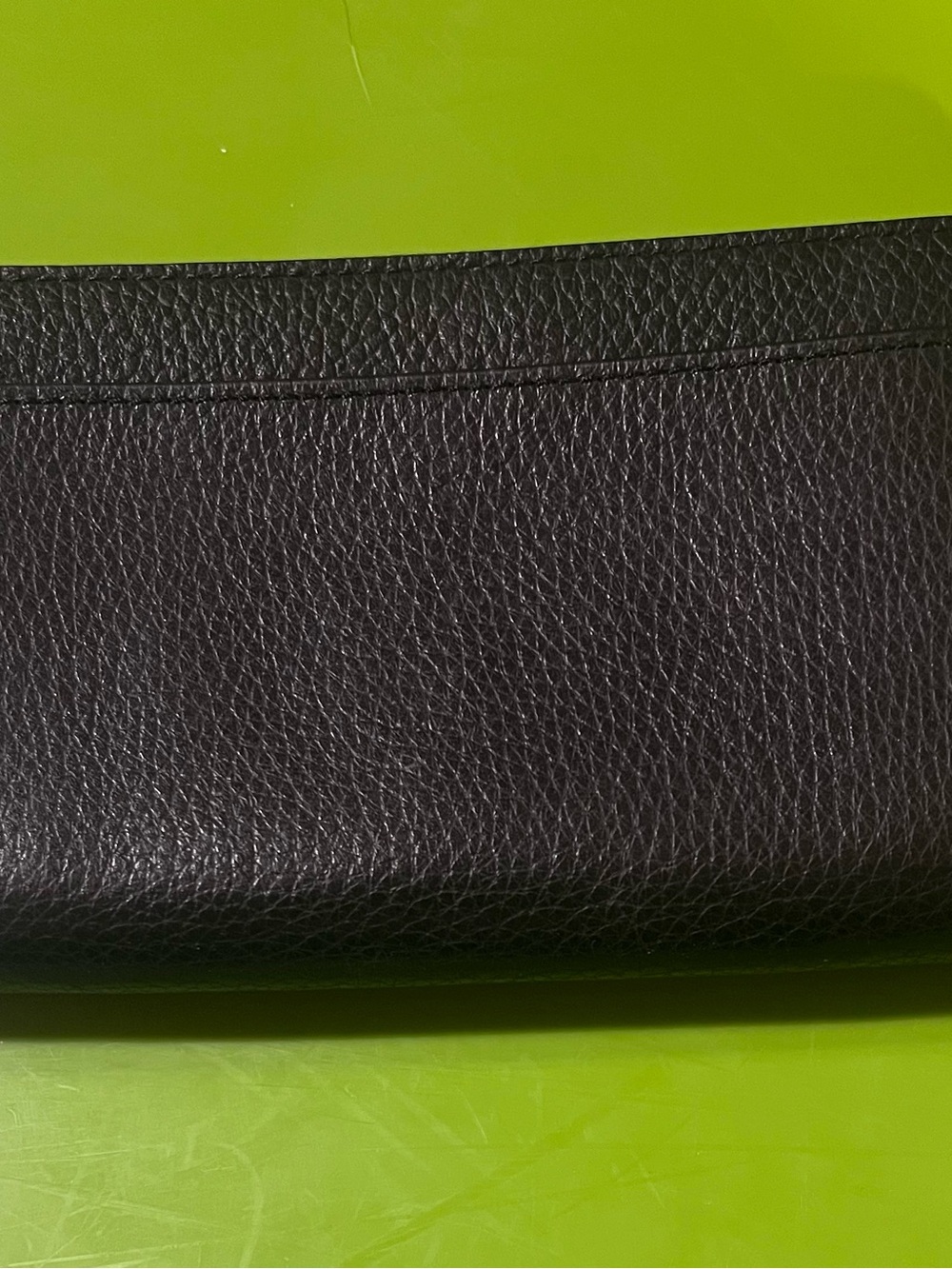 kate spade Black Pebbled Leather Wallet with White Logo - Picture 2 of 13